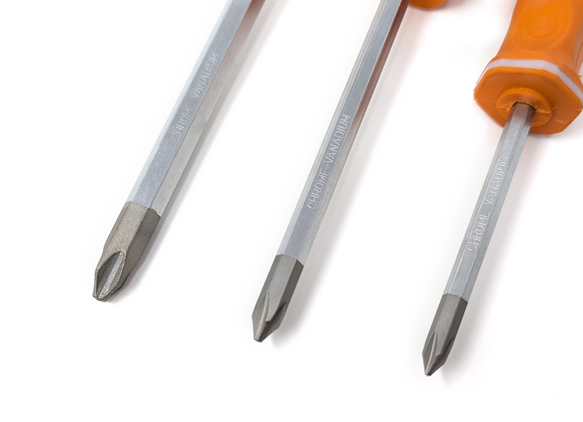 JIS (Japanese Industrial Standard) Screwdrivers #1, 2, 3 (Set of 3