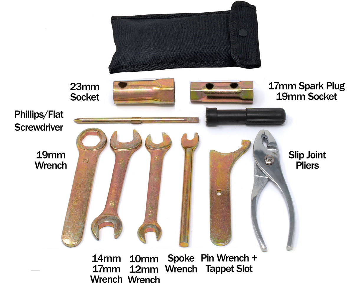9) Piece Metric Motorcycle Tool Kit for Honda Yamaha Kawasaki