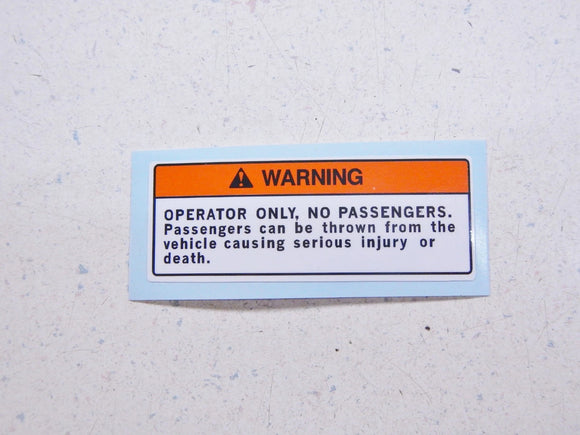 Operator Only Warning Label Decal Mark Fits Share Honda FL400R FL400 FL 400R 400 Pilot