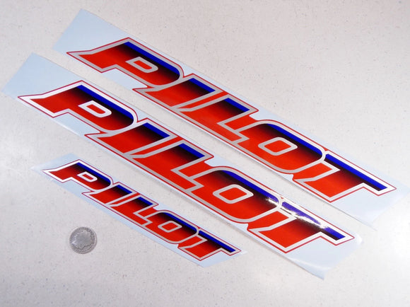 Tub & Body Sticker Decal Mark Emblem 3pcs Set Fits 89-90 Honda FL400R FL400 R Pilot