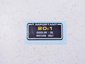 20:1 Oil Mixture Mix Decal Mark Fits Honda FL400R FL400 Pilot FL350R FL350 Odyssey