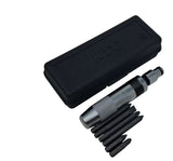 JIS (Japanese Industrial Standard) 1/2" Manual Impact Driver 8-Piece Set Made in Japan Cross Bits JIS 1 2 3, Flat 1 1.6 1.8, 8mm Bit Adapter, Plastic Case 0159-112