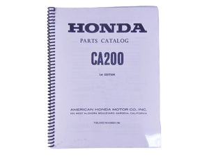 Printed Reproduction 63-66 Honda CA200 C200 Touring 90 Parts Fiche Fish Diagram Book Manual Catalog