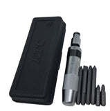 JIS (Japanese Industrial Standard) 1/2" Manual Impact Driver 8-Piece Set Made in Japan Cross Bits JIS 1 2 3, Flat 1 1.6 1.8, 8mm Bit Adapter, Plastic Case 0159-112