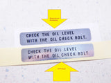 Transmission Oil Check Decal Label Fits Honda FL400R FL400 Pilot FL350R FL350 Odyssey