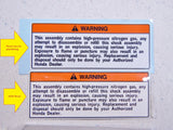 Shock Warning Label Decal Fits 89-92 Honda FL400R FL400 Pilot TRX250X TRX 250X RR