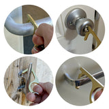 ZipSafe No-Touch Brass Key Safe Door Opener Contactless Keychain Tool 0073-019