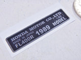 Year Model Frame Sticker Mark Decal A1 Fits 89 Honda FL 400R FL400R FL400 400 R Pilot
