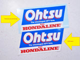 Hondaline Ohtsu Tire Mark Decal Fits Honda FL400R FL400 Pilot FL350R FL350 Odyssey Hondaline