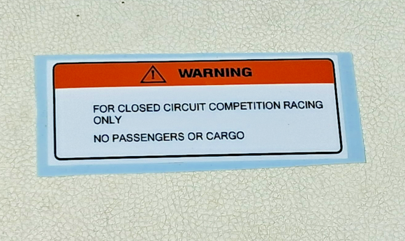 89-90 FL400R Pilot FL400 400R 400 R Hondaline Nerf Bar Closed Circuit Decal