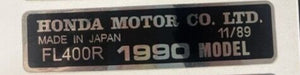 FL400R 1990  Sticker Mark Decal