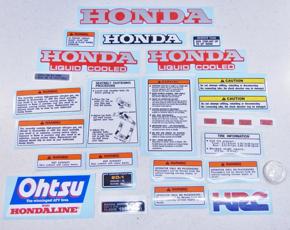 Body Frame Motor Shocks Decal Sticker Mark Set Fits Honda FL 400R FL400R FL400 Pilot
