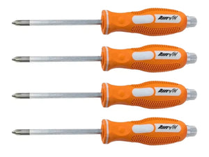 True JIS Metric Screwdriver #2 (Set of 4) Solid Tang Screw Driver Drivers