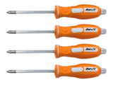 True JIS Metric Screwdriver #2 (Set of 4) Solid Tang Screw Driver Drivers